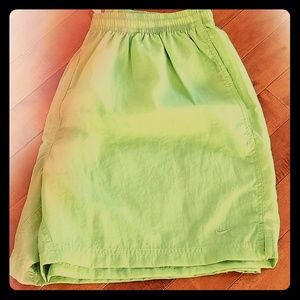 Green Nike shorts